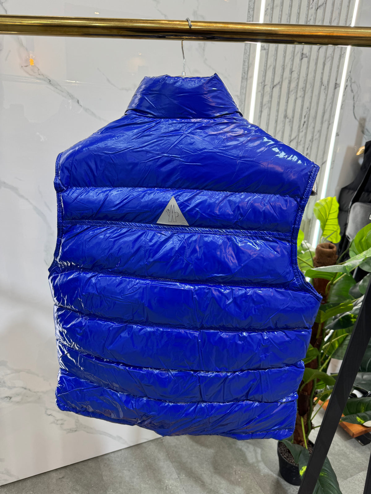 MONCLER Glossy Down Vest – Royal Blue - NEW1892