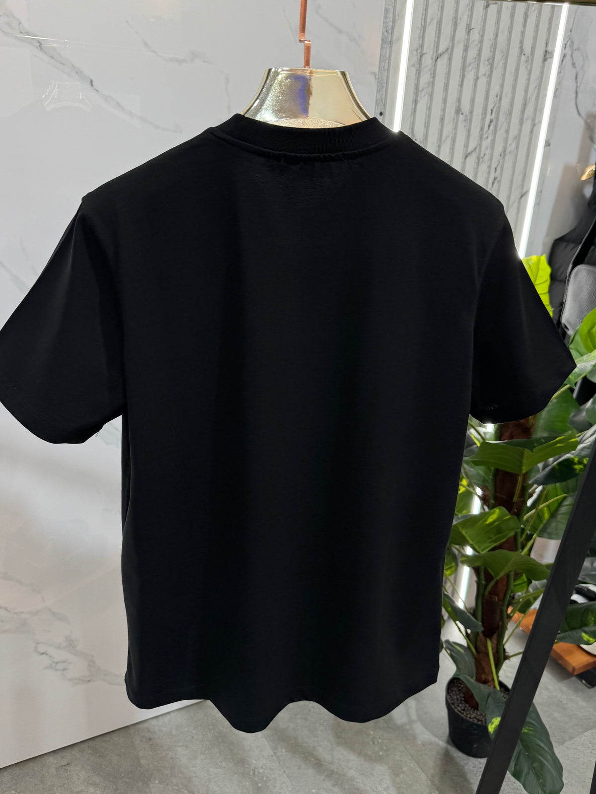 PHILIPP PLEIN Rhinestone Hexagon T-Shirt – Black - NEW1898