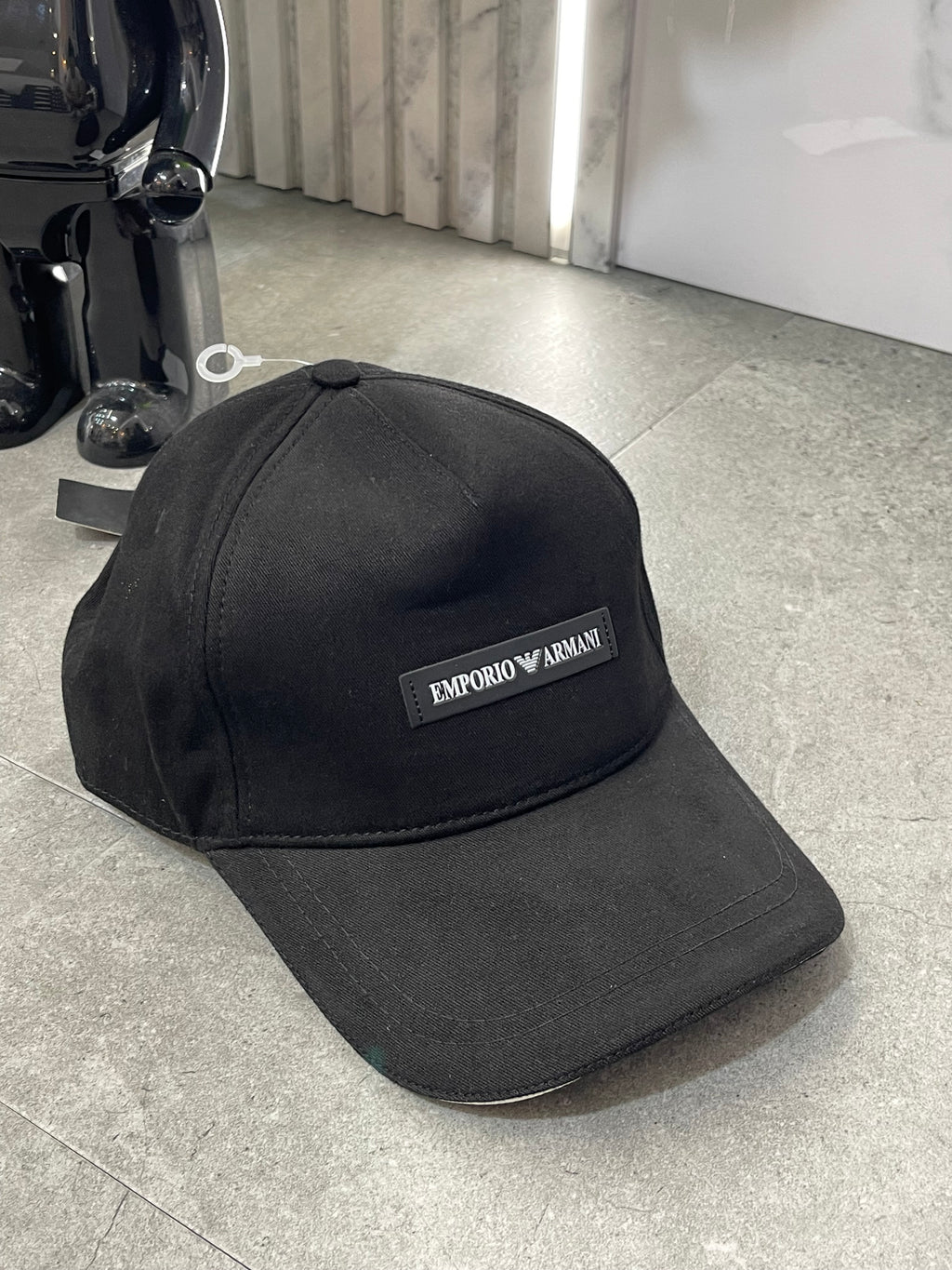 EMPORIO ARMANI Plate Logo Cap – Total Black - NEW1737
