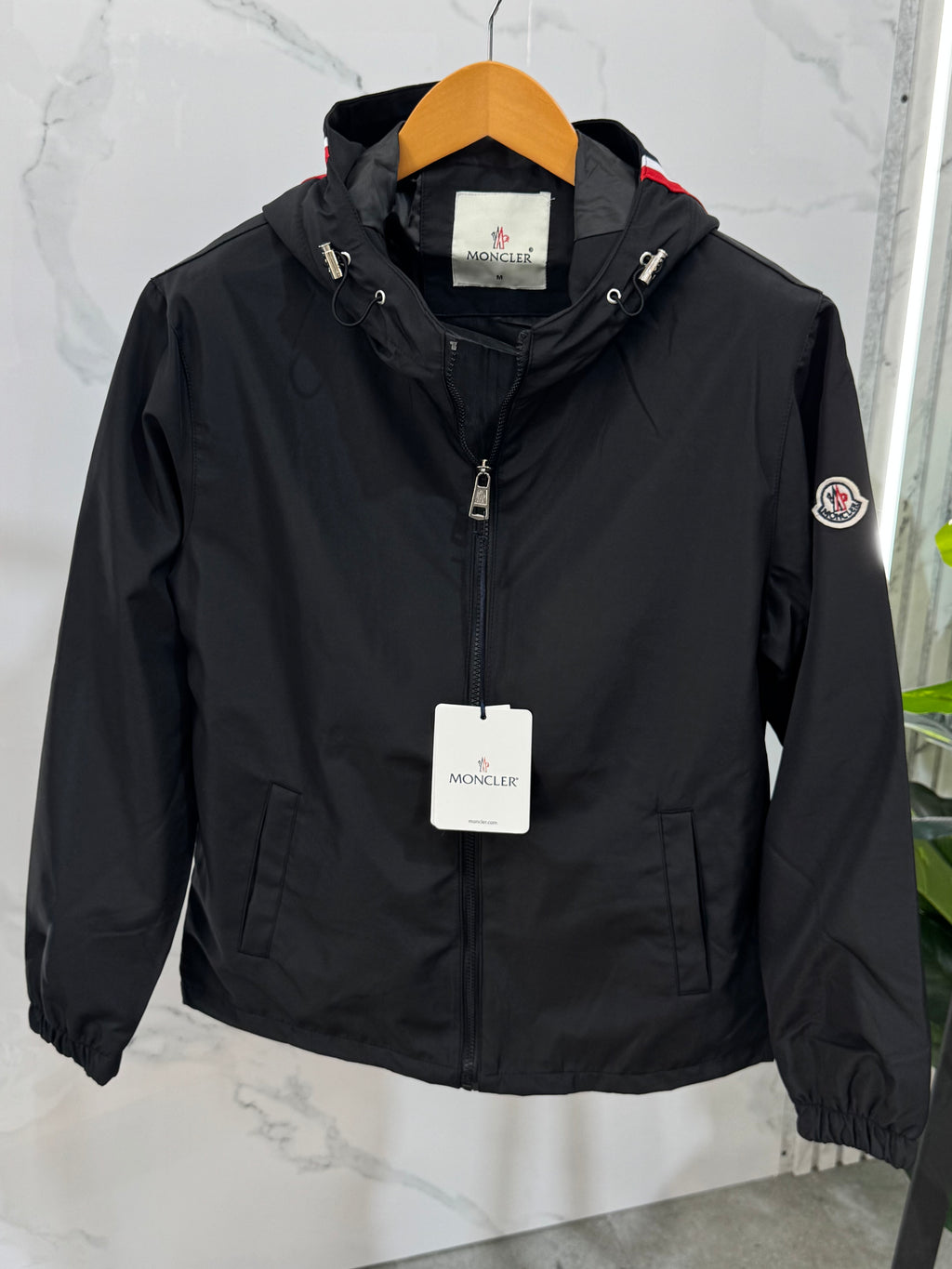MONCLER Hooded Windbreaker Jacket – Black - NEW1856