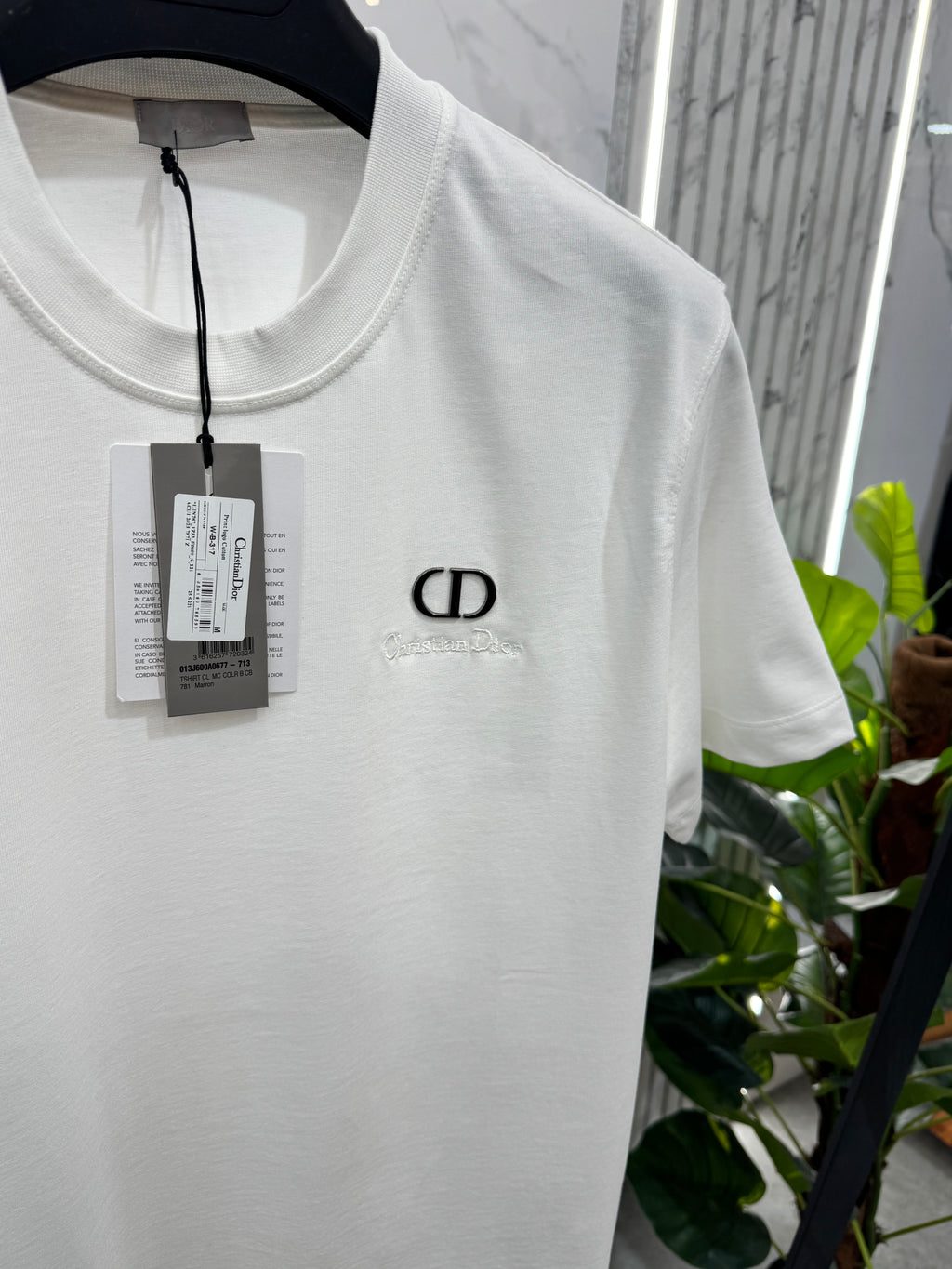 DIOR Embroidered CD Icon T-Shirt – White - NEW1922