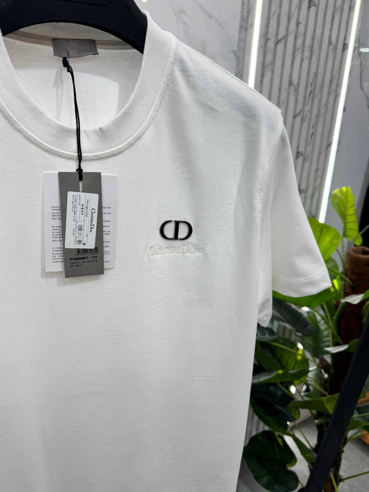 DIOR Embroidered CD Icon T-Shirt – White - NEW1922