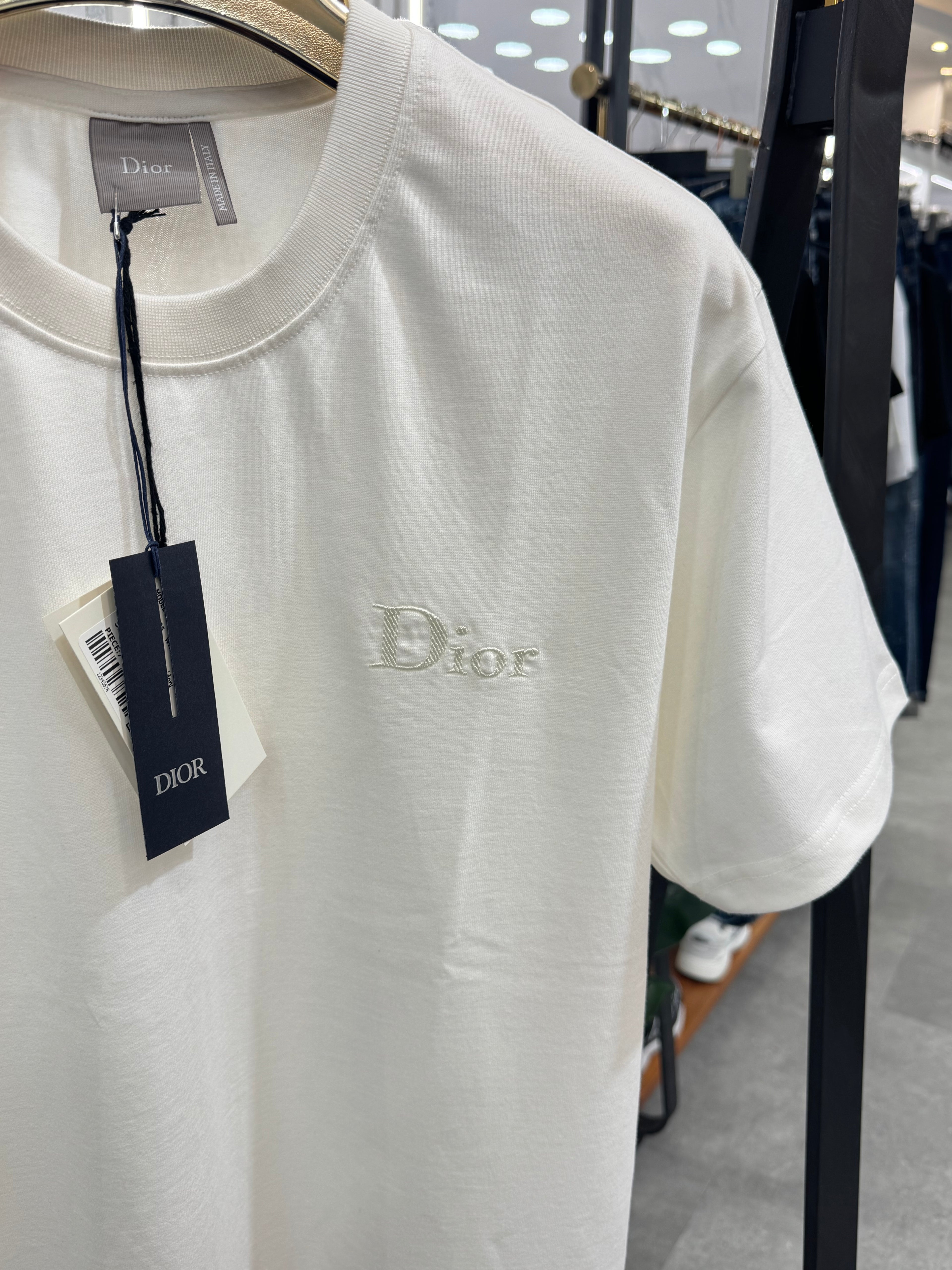 DIOR Italic Logo T-Shirt – Off-White - NEW1770