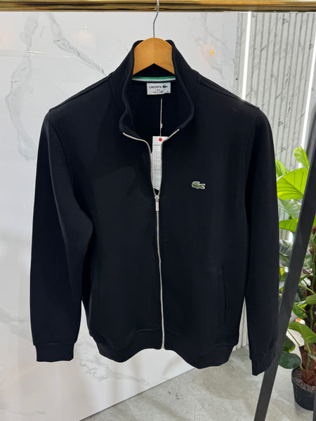 LACOSTE Full-Zip Sweatshirt / Cardigan – Black / Classic Logo - NEW1819