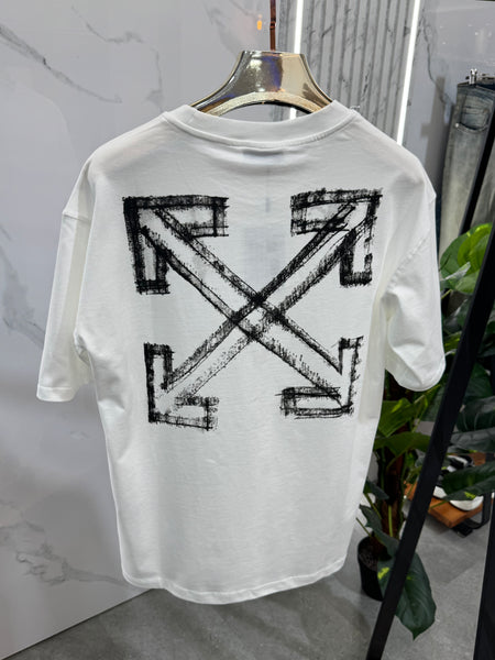 OFF-WHITE Sketch Arrow T-Shirt – White / Black - NEW1877
