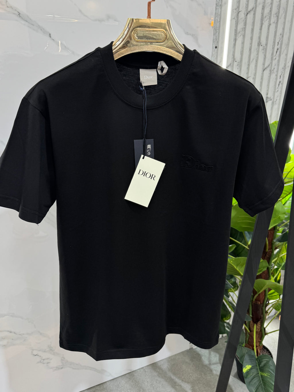 DIOR Oblique Tone-on-Tone Logo T-Shirt – Black - NEW1753