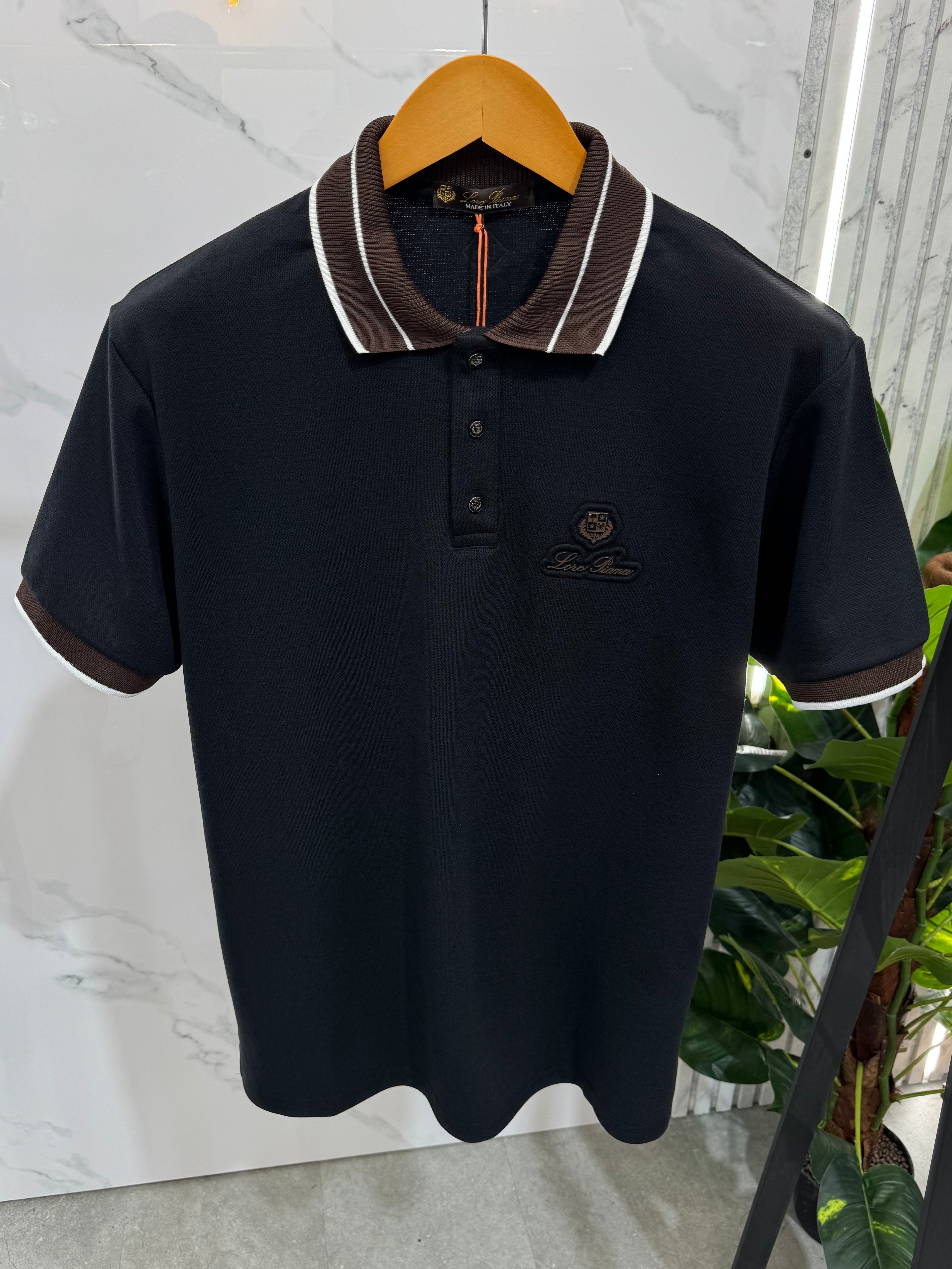 Loro Piana Polo - Black/Brown - NEW1699