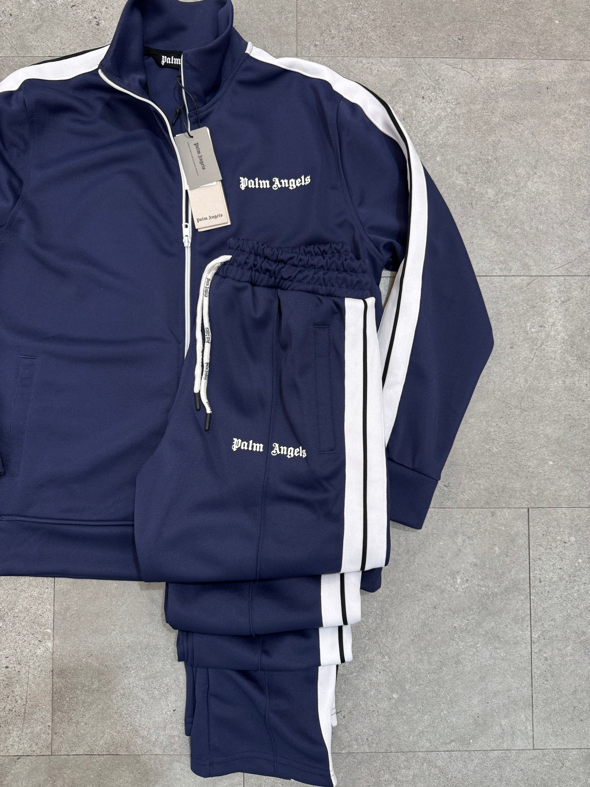 PALM ANGELS Classic Side-Stripe Tracksuit – Navy Blue - NEW1941