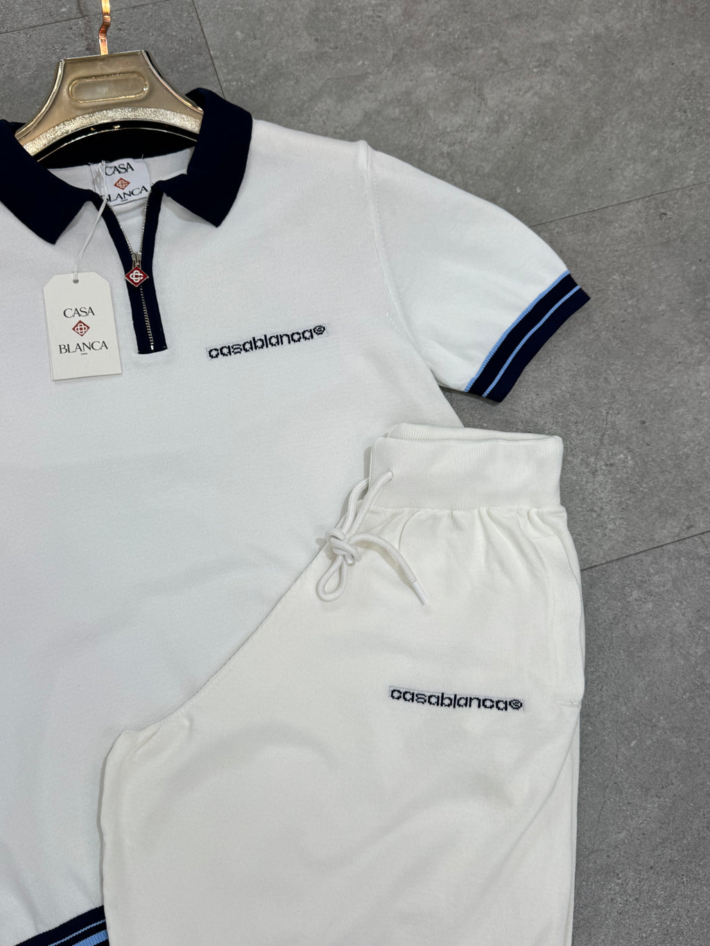 CASABLANCA Tennis Club Zipper Polo Knit Set - NEW1768