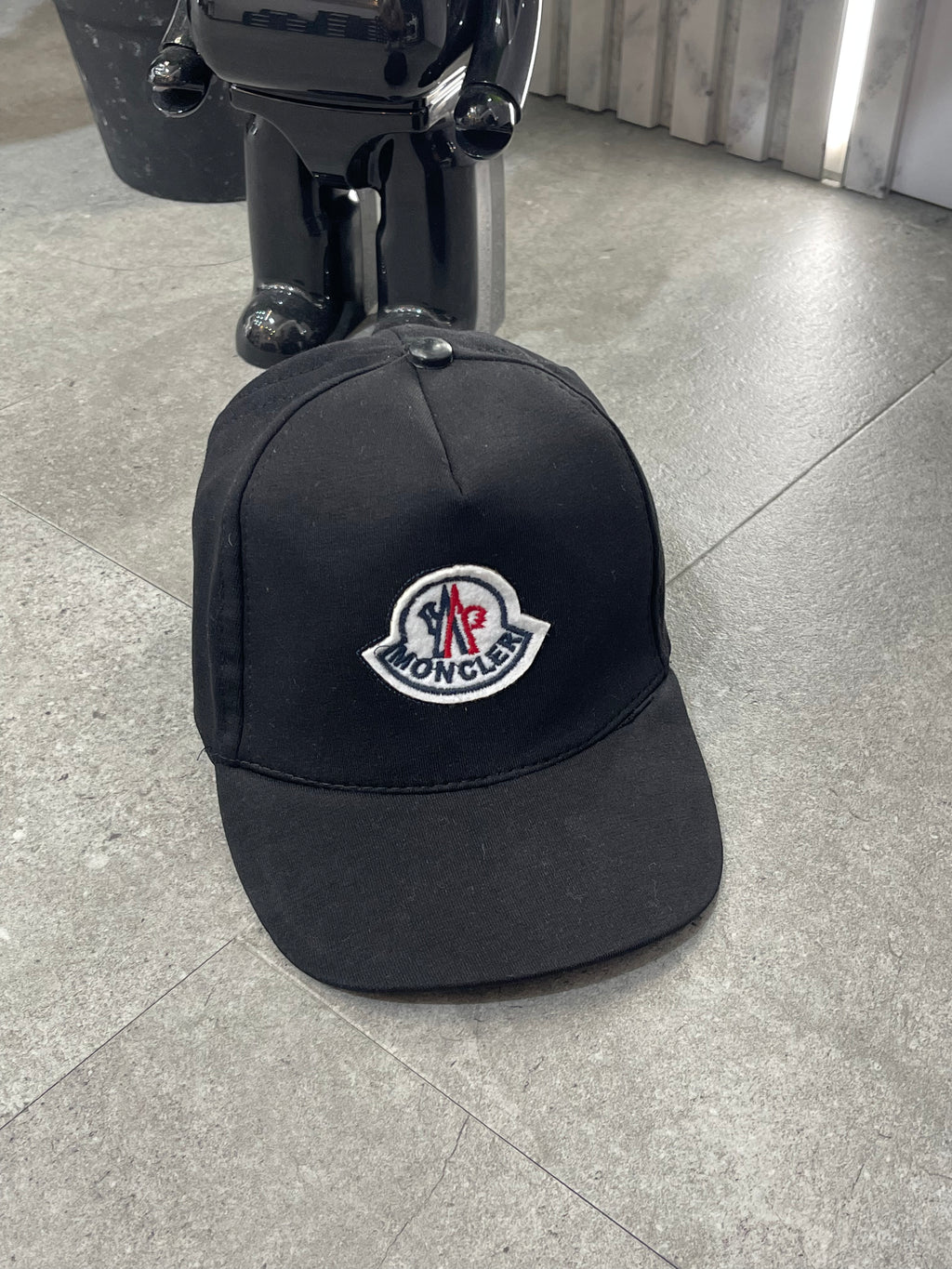 MONCLER Classic Felt Patch Cap – Black - NEW1739