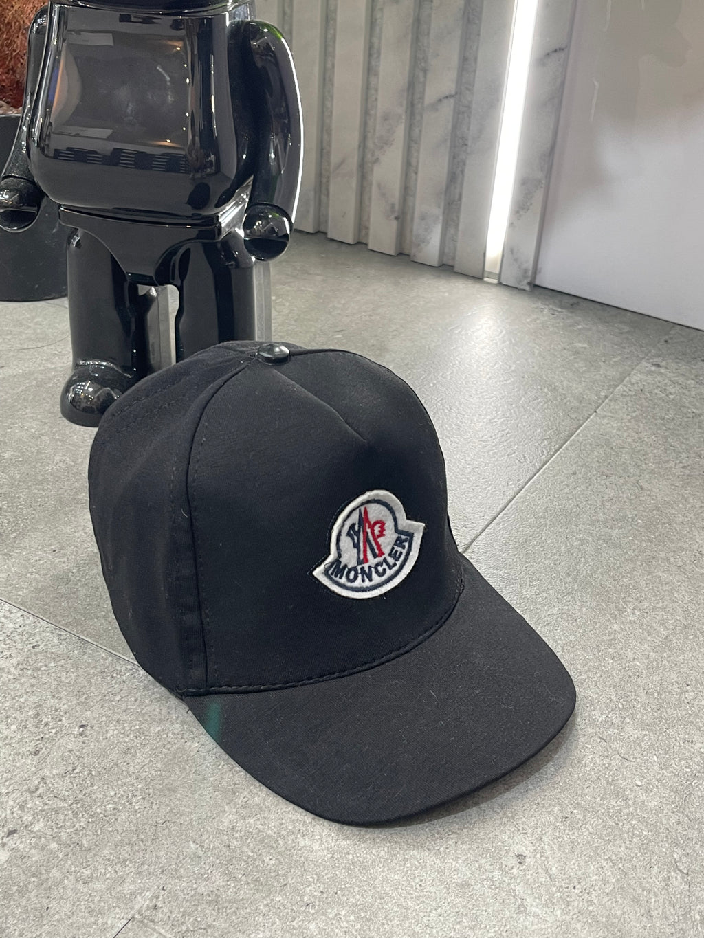 MONCLER Classic Felt Patch Cap – Black - NEW1739